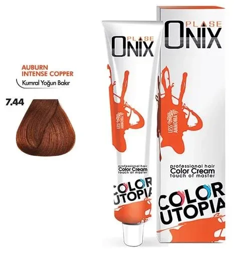 Tüp Saç Boyası 60 ml Profesyonel Krem Boya - 7/44 Kumral Yoğun Bakir