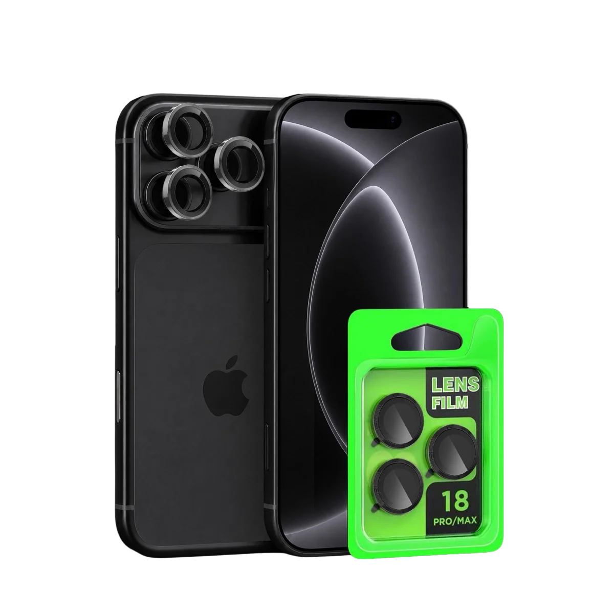 Apple İphone 18 Pro Raze Metal Kamera Lens - Siyah