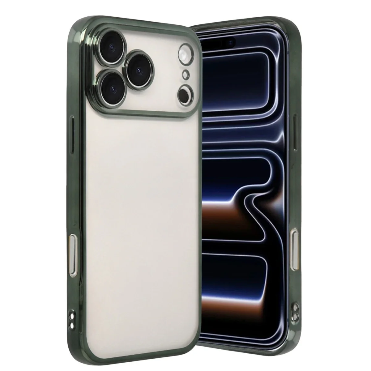 Apple İphone 17 Pro Razer Lensli Silikon - Yeşil