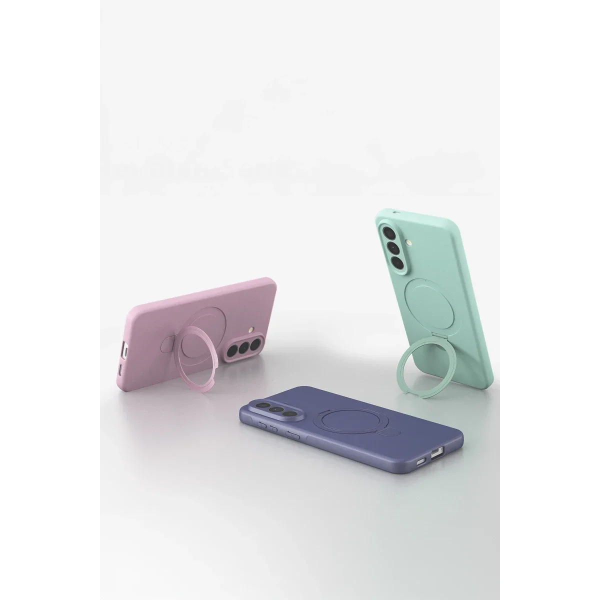 Samsung Galaxy A57 5G Regal Magsafe Standlı Kapak - Siyah görsel 4