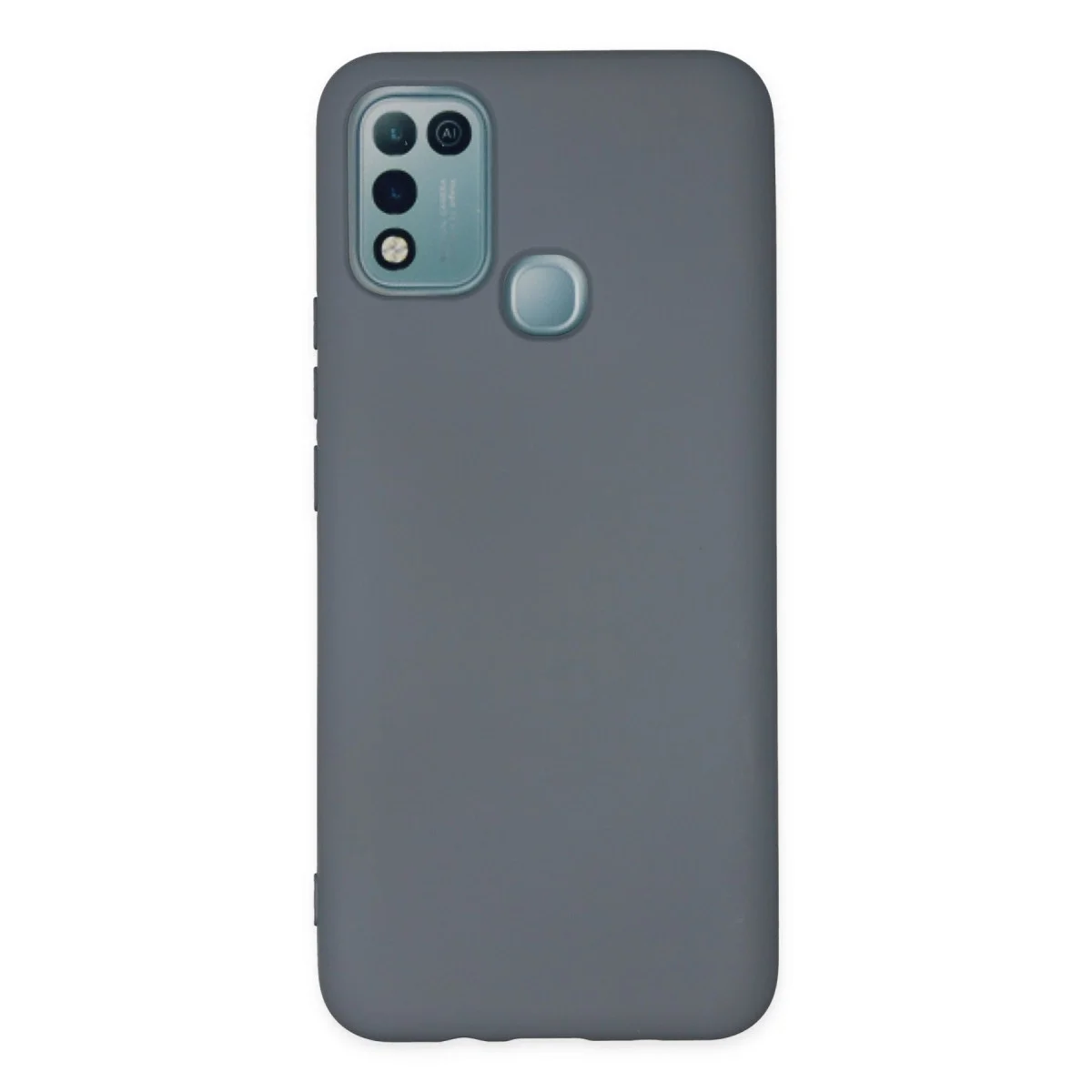 İnfinix Hot 10 Play Kılıf Nano İçi Kadife Silikon - Gri