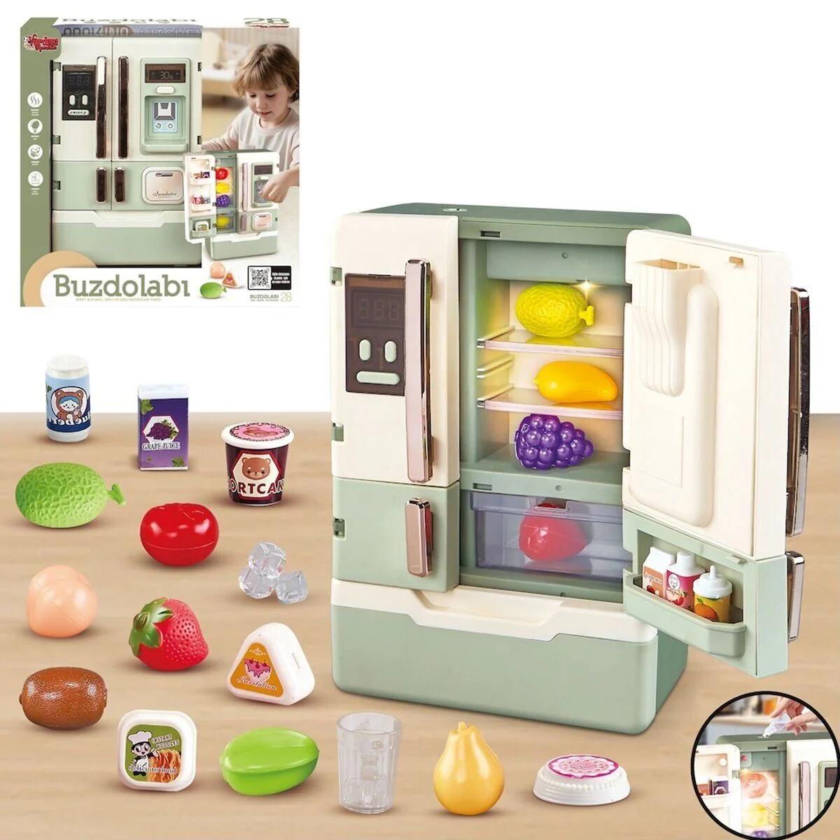 VRD10650 Işıklı Ve Sesli Aksesuarlı Buzdolabı görsel 3