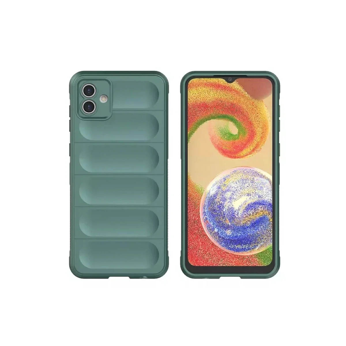 Samsung Galaxy A05 Kılıf Optimum Silikon - Koyu Yeşil görsel 2