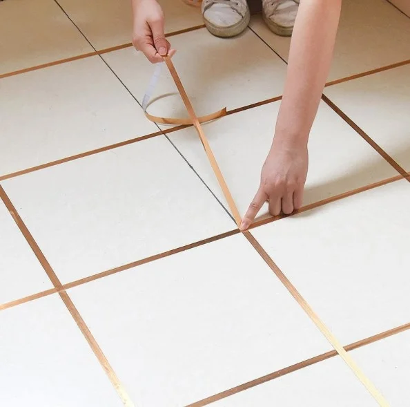 1 cm 50 Metre Gold Fayans Arası Şerit Bant görsel 4