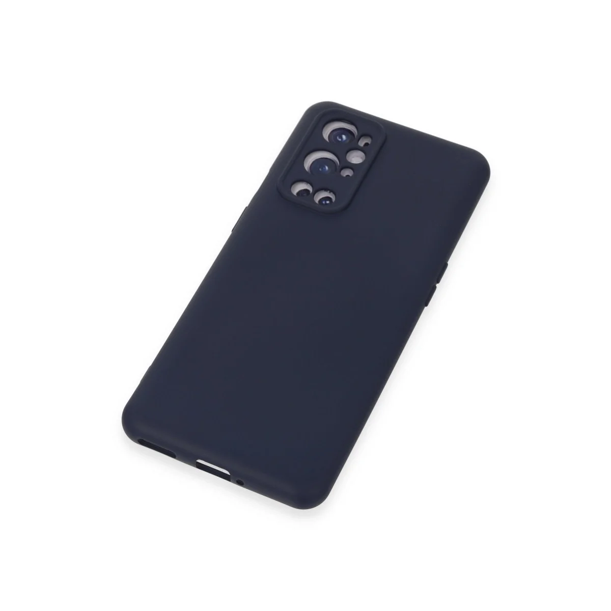 One Plus 9 Pro Kılıf Nano İçi Kadife Silikon - Lacivert görsel 4