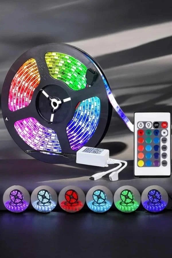 Led Işık 5 Metre Şerit Led RGB Işıklı görsel 3
