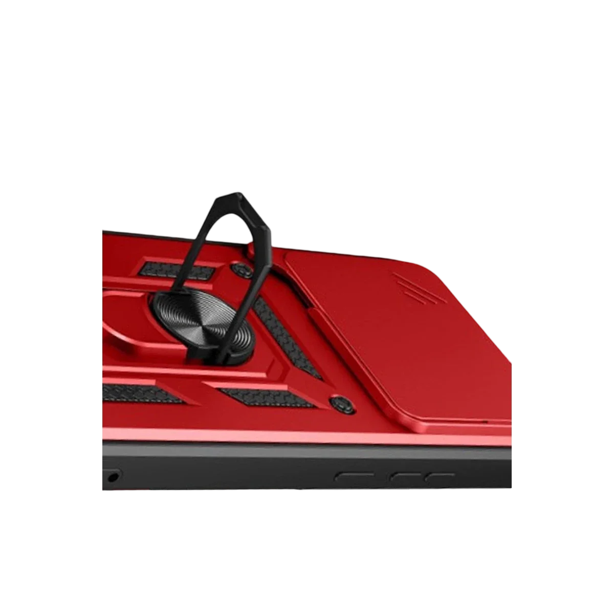 Xiaomi Mi 15T Pro Pars Lens Yüzüklü Silikon - Kırmızı görsel 3