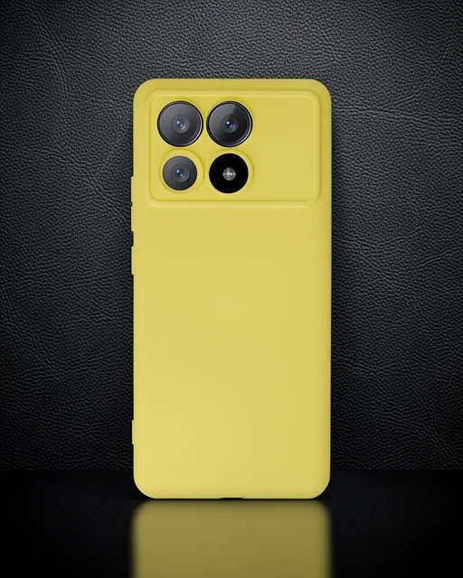 Xiaomi Poco X6 Pro Kılıf Nano İçi Kadife Silikon - Sarı