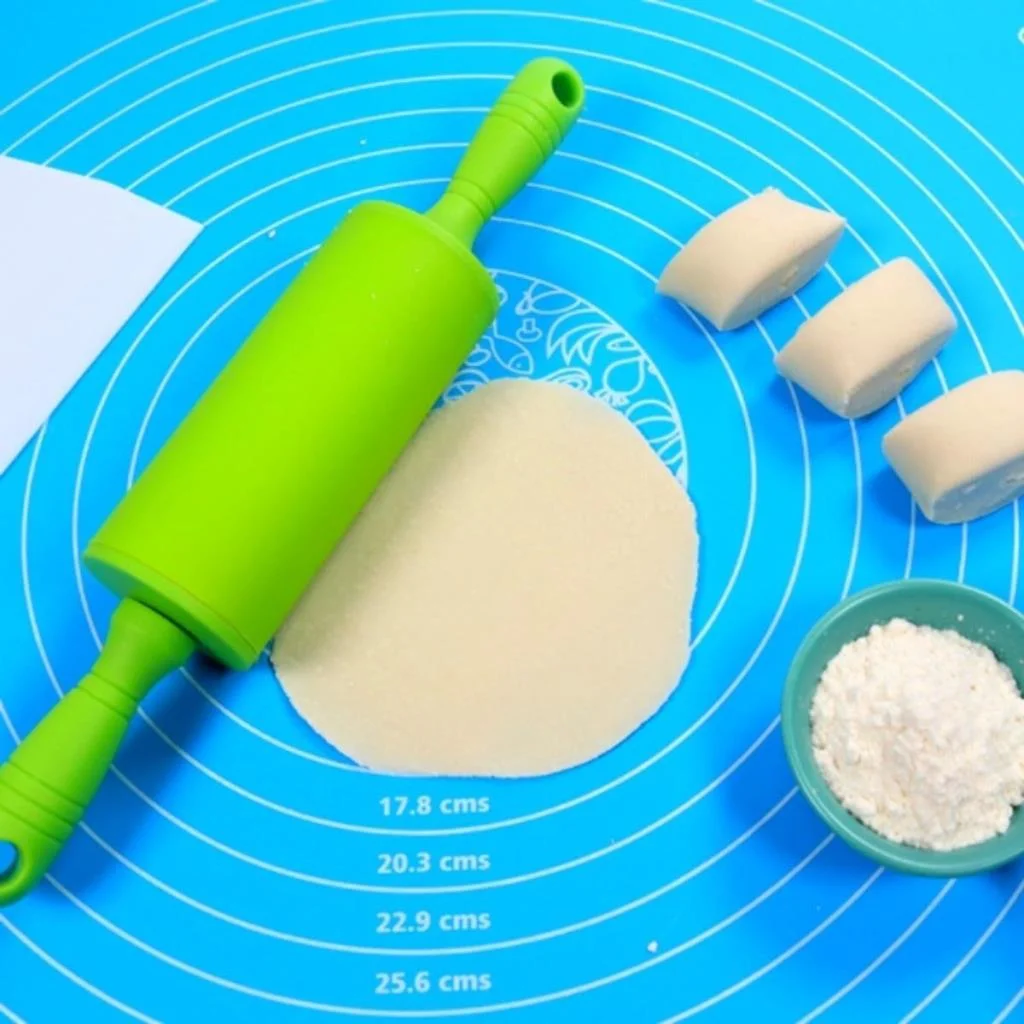 40*50 cm Silikon Ölçekli Kullanımı Kolay Hamur Açma Matı Ekmek Mantı Makarna Hamuru Yoğurma (adet fiyatıdır) görsel 2