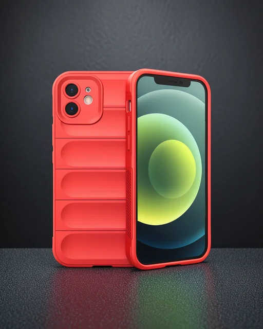 Apple İphone 12 Kılıf Optimum Silikon - Kırmızı