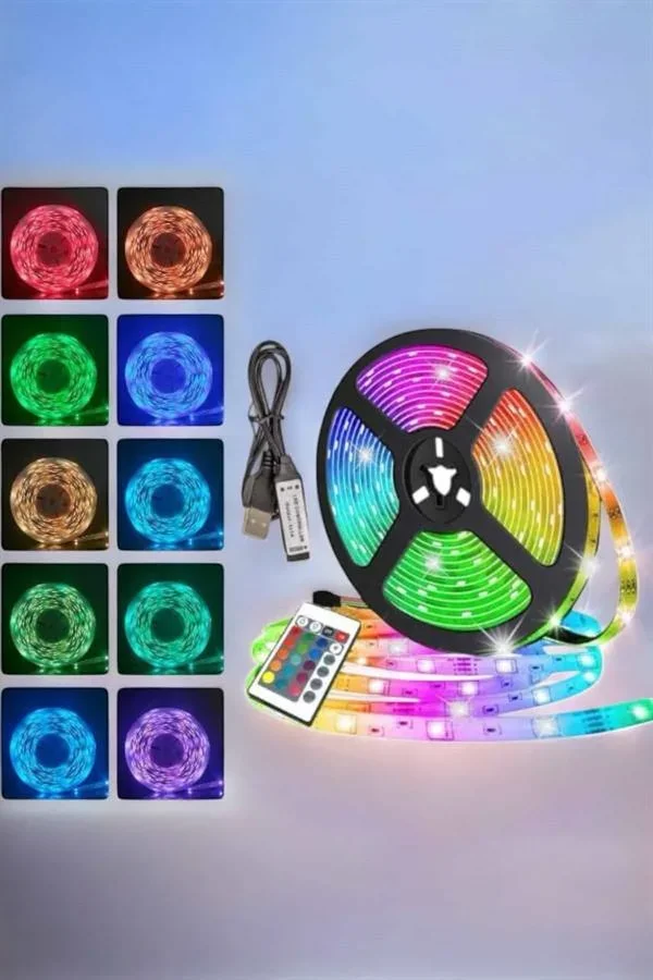 RGB Işıklı 10Metre Şerit Led Kumandalı Yeni Nesil görsel 3