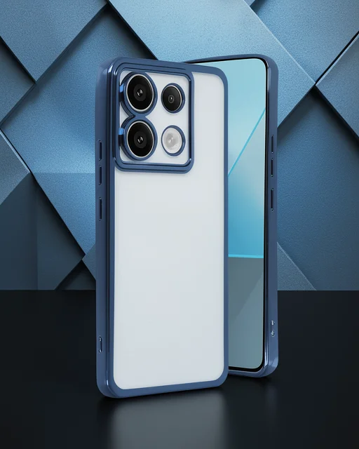 Xiaomi Redmi Note 13 Pro 5g Kılıf Razer Lensli Silikon - Sierra Blue