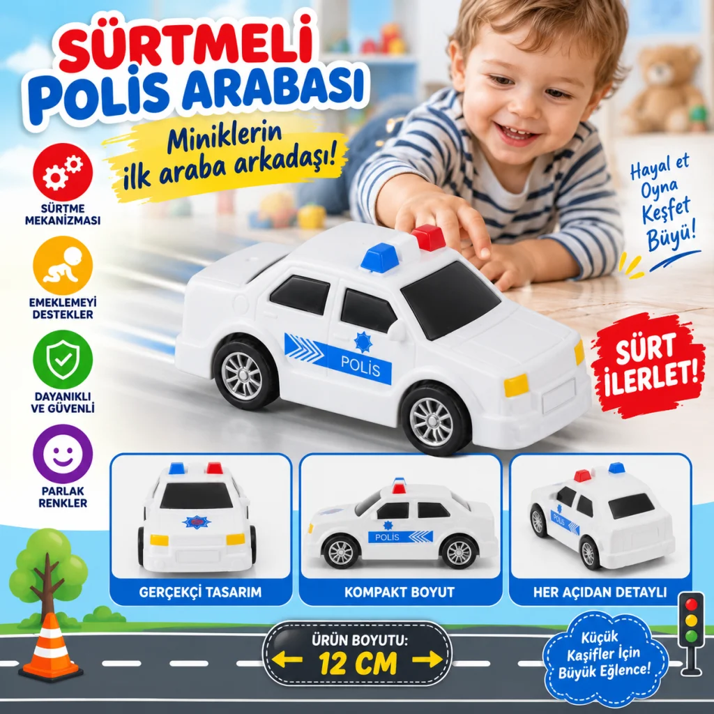 URT004-07 Kırılmazları Sürmeli Polis Arabası görsel 4