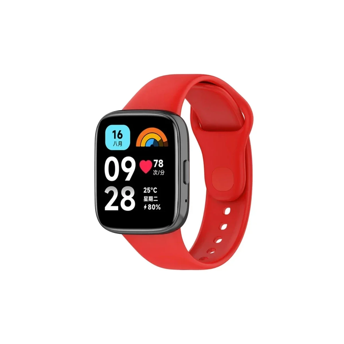 Xiao Red Watch 3 Active Klasik Kordon - Kırmızı görsel 2