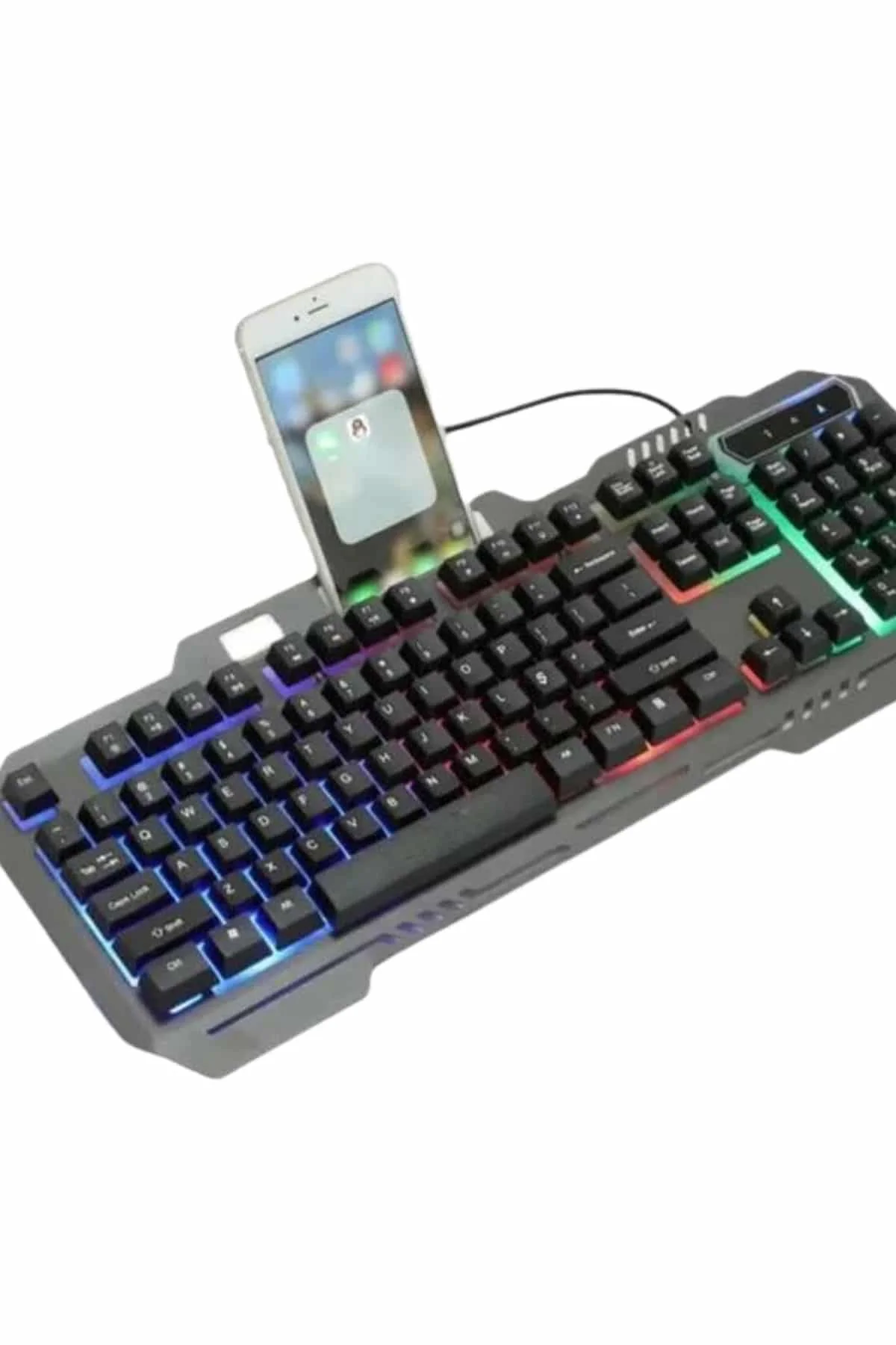 Işıklı Oyuncu Q Klavye Mouse Seti Siyah Gang Oyuncu Klavye Yeni Nesil görsel 4