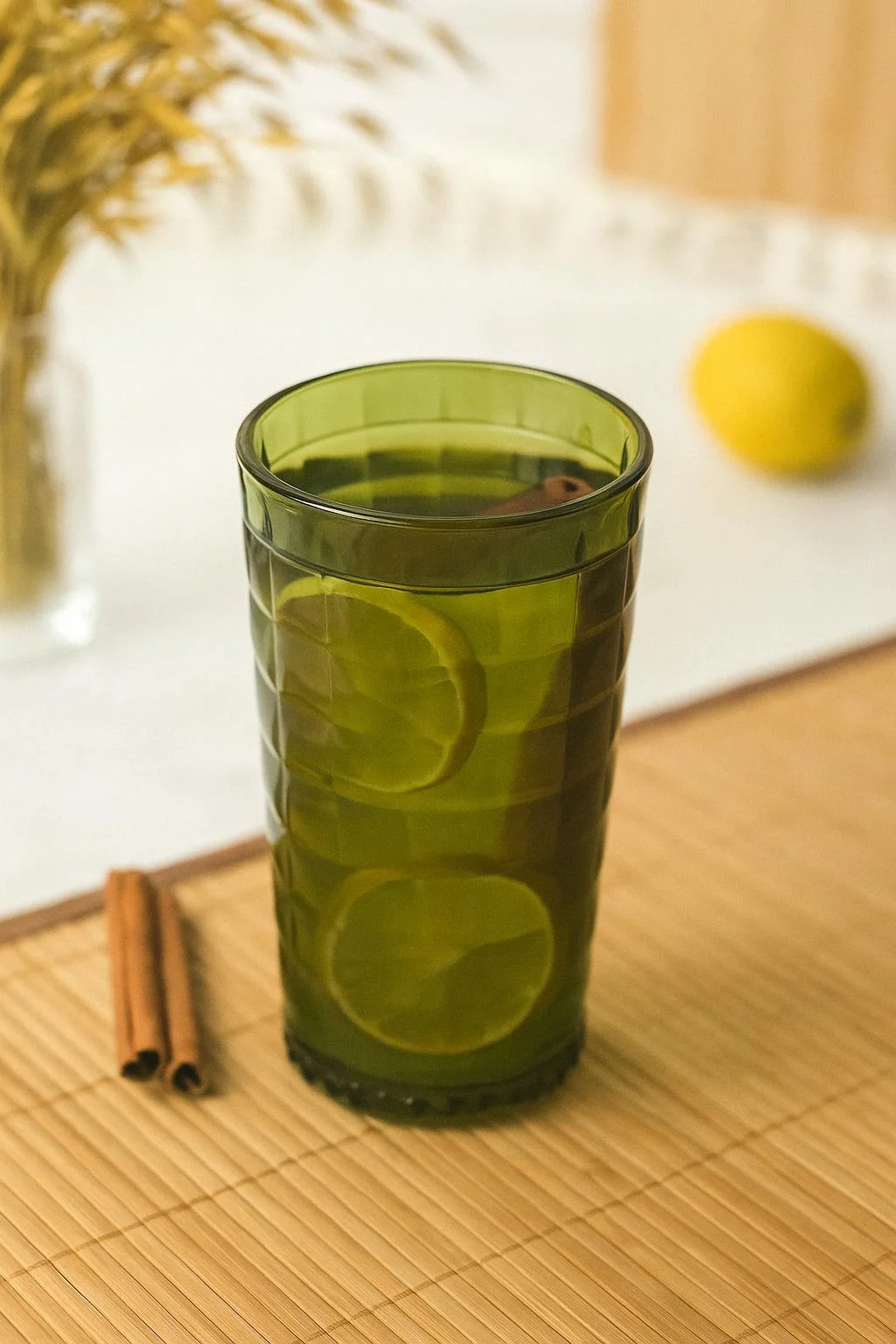 Allegra Koyu Yeşil Bardak - 750 ml Tekli Akrilik Malzeme - Cam Değildir Kırılmaya Dayanıklı görsel 2