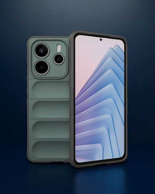 Xiaomi Redmi Note 14 4g Kılıf Optimum Silikon - Koyu Yeşil