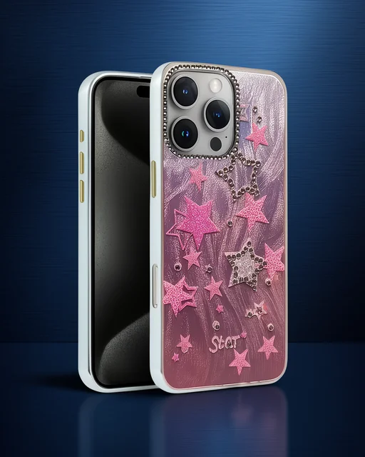 Apple İphone 16 Pro Max Kılıf Blade Aynalı Desenli Kapak - Desen 7