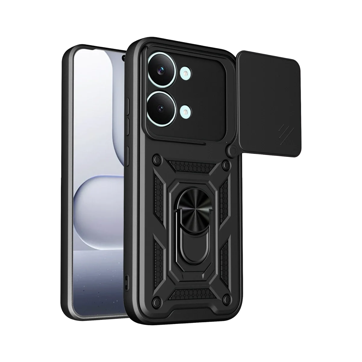 Xiao Poco X8 Pro Max Pars Lens Yüzüklü Silikon - Siyah