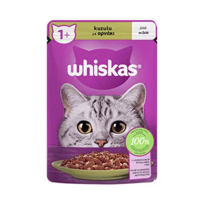 Pouch Jöle İçinde Kuzulu Yetişkin Kedi Konservesi 6 Adet 85 Gr