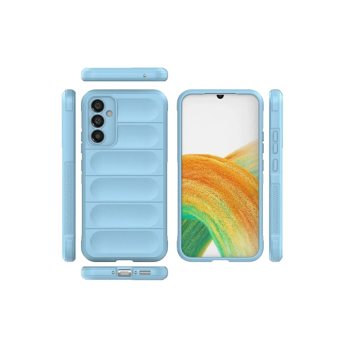 Samsung Galaxy A15 4G Kılıf Optimum Silikon - Sky Blue görsel 2