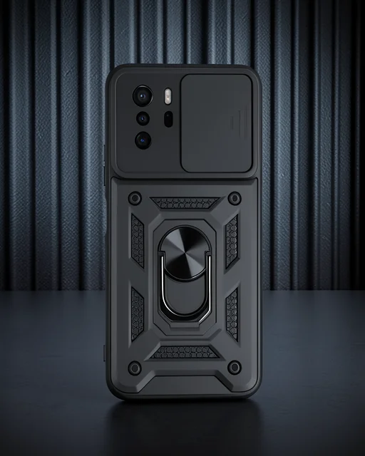 Xiaomi Poco X3 Gt Kılıf Pars Lens Yüzüklü Silikon - Siyah