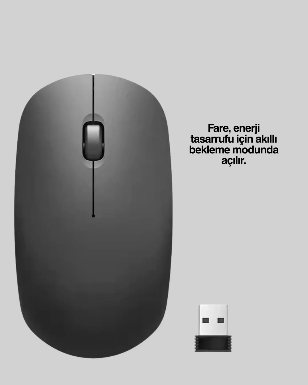 Sessiz ve Ergonomik Mouse – USB Bağlantılı ve DPI Ayarlı görsel 3