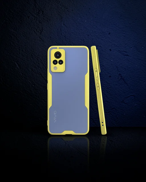 Vivo V21 Kılıf Platin Silikon - Sarı