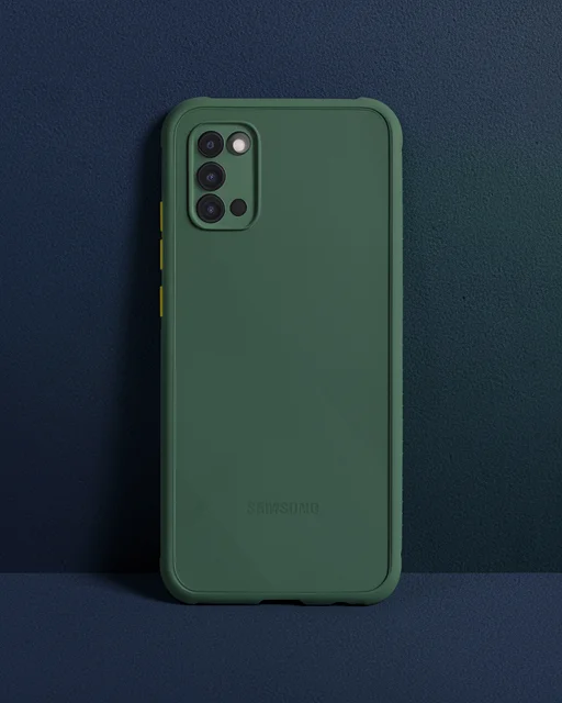 Samsung Galaxy A02s Kılıf Miami Şeffaf Silikon - Koyu Yeşil