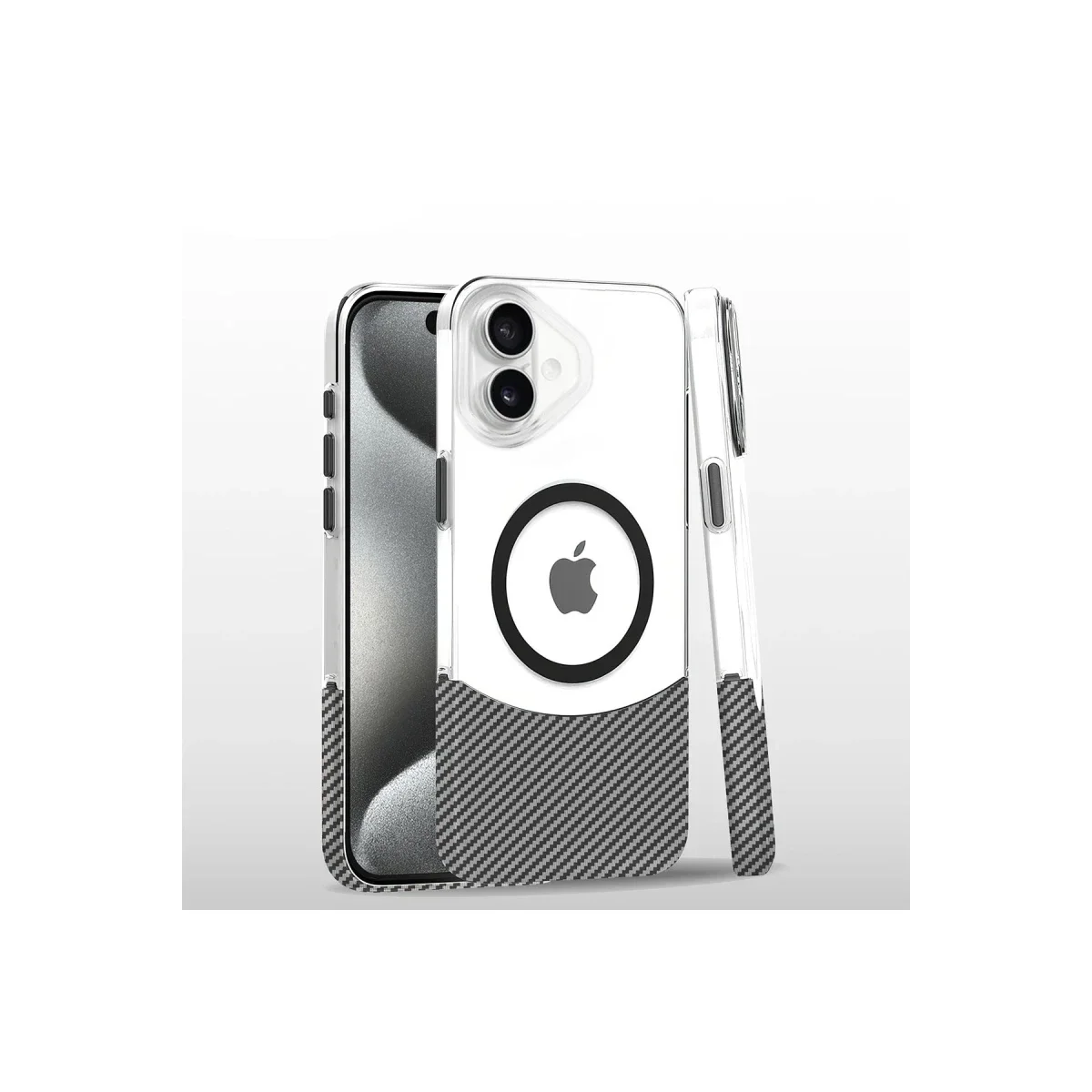 Joko Apple iPhone 16 Plus Carbon Puzzle Magsafe Kapak - Beyaz