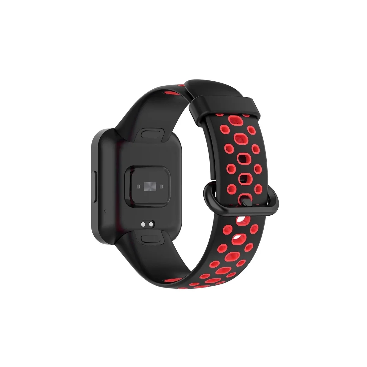 Xiaomi Redmi Watch 2 Spor Delikli Kordon - Siyah-Kırmızı görsel 2