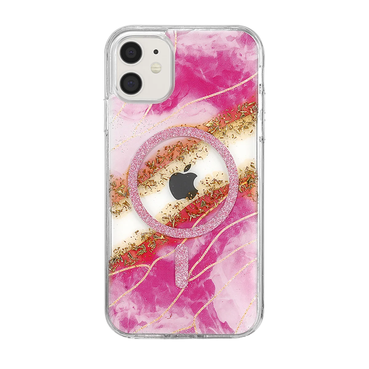 Onegif Apple iPhone 11 Lotus Simli Magsafe Kapak - Pembe görsel 3