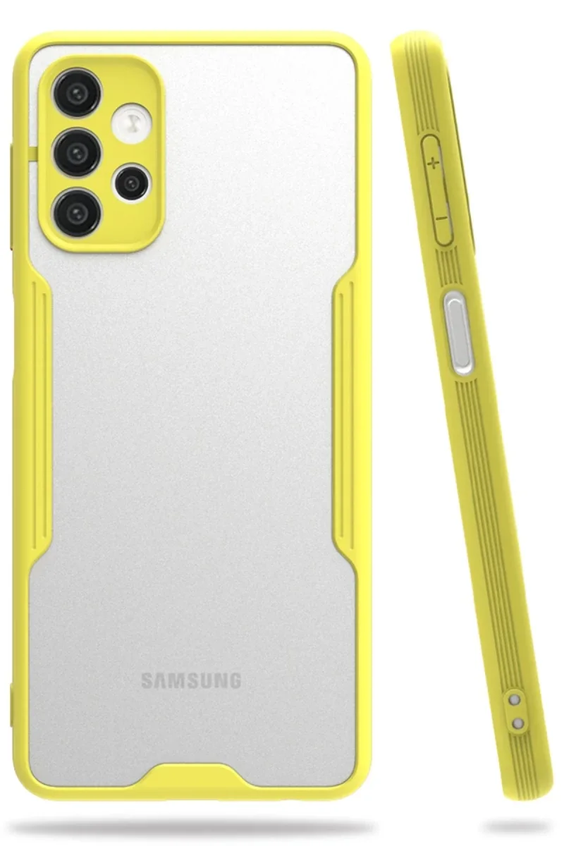 Samsung Galaxy A72 Kılıf Platin Silikon - Sarı