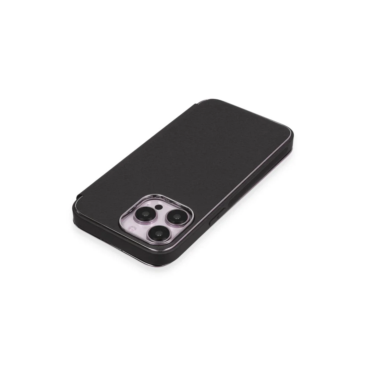 Apple iPhone 13 Pro Max Kılıf Dolpin Kapaklı - Siyah görsel 5