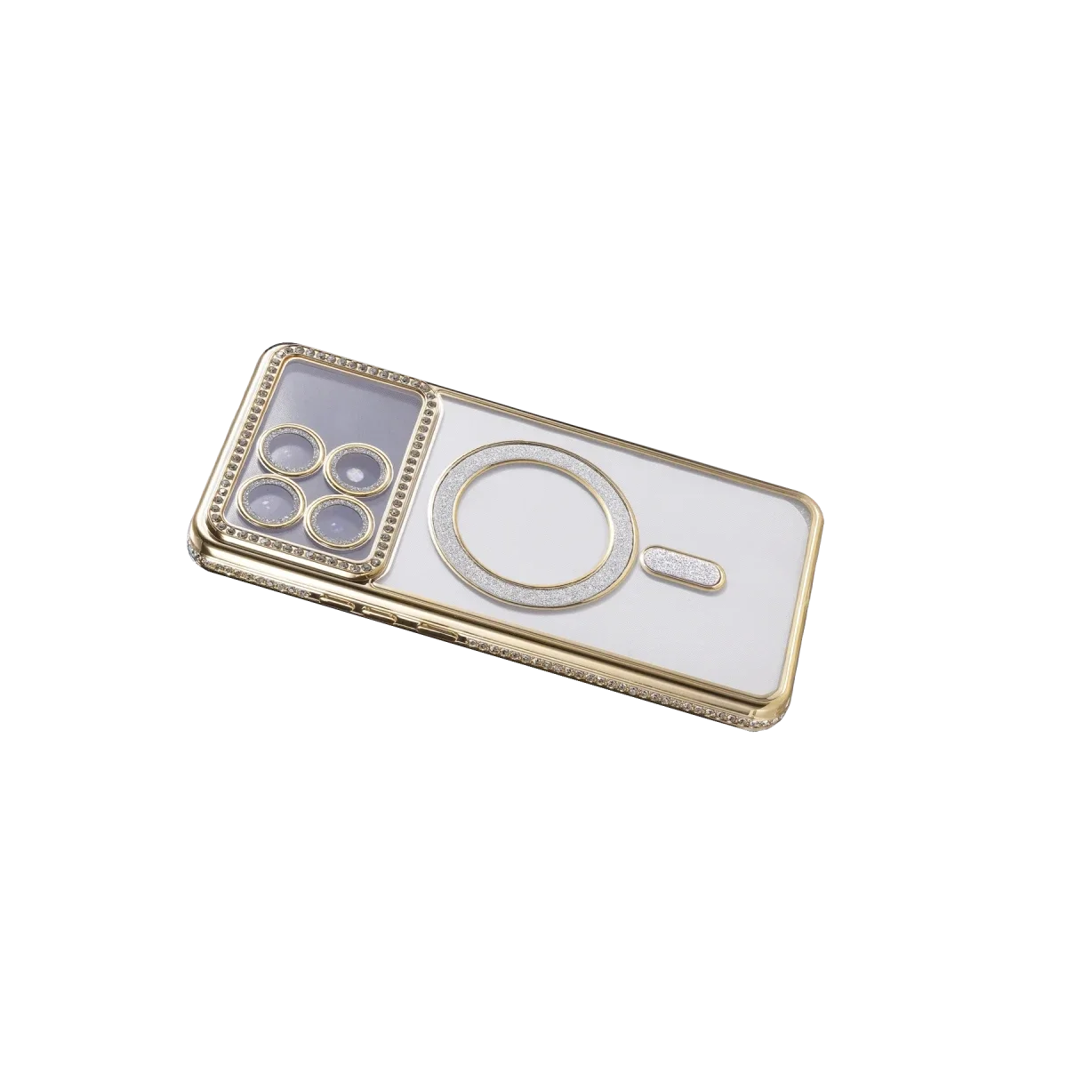 Xiaomi Poco X6 Pro Joke Simli Magneticsafe Kılıf - Gold görsel 4