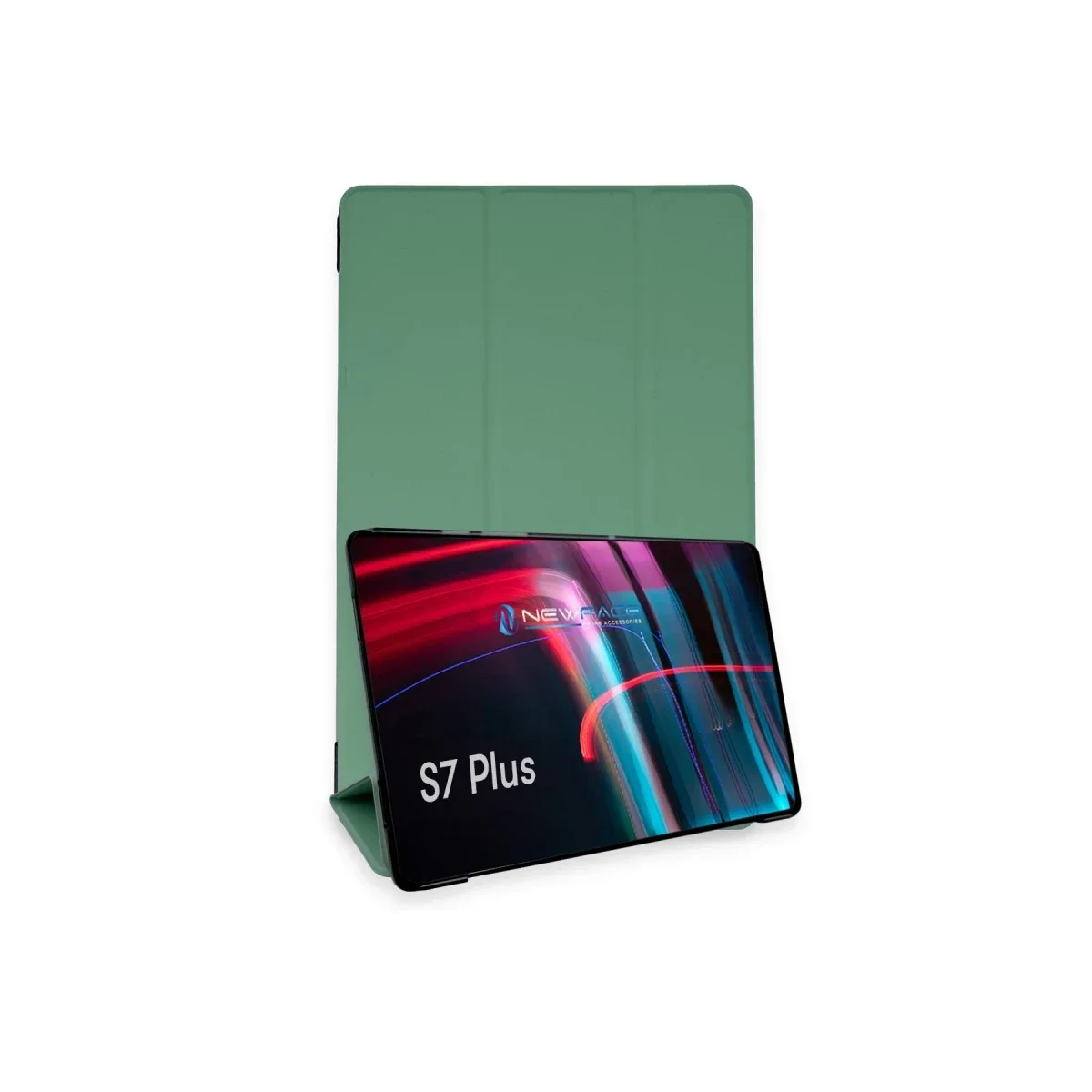 Samsung Galaxy T970 Tab S7 Plus 12.4 Kılıf Tablet Smart Kılıf - Koyu Yeşil