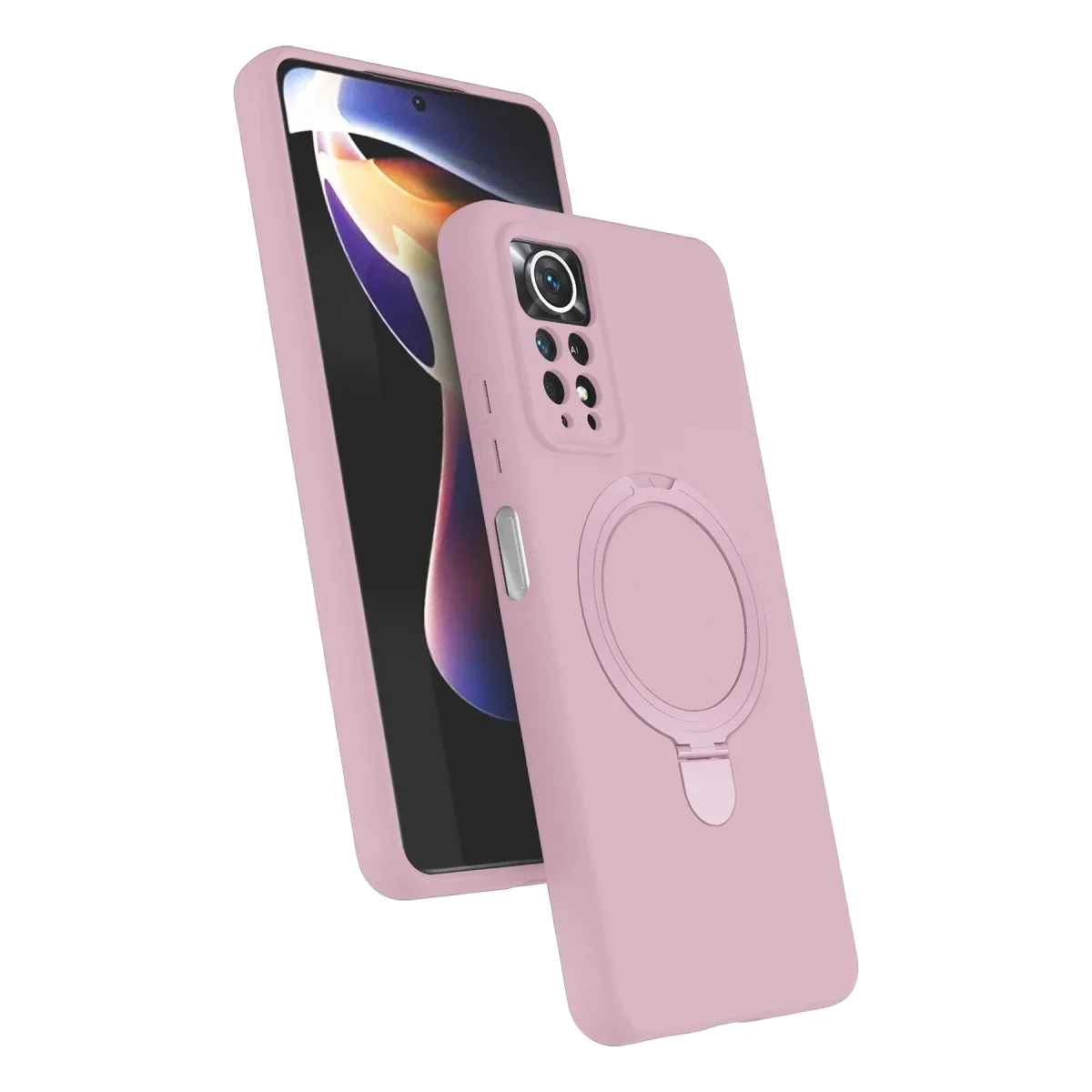 Xiaomi Redmi Note 12 Pro 4G Regal Magsafe Standlı Kapak - Açık Pembe
