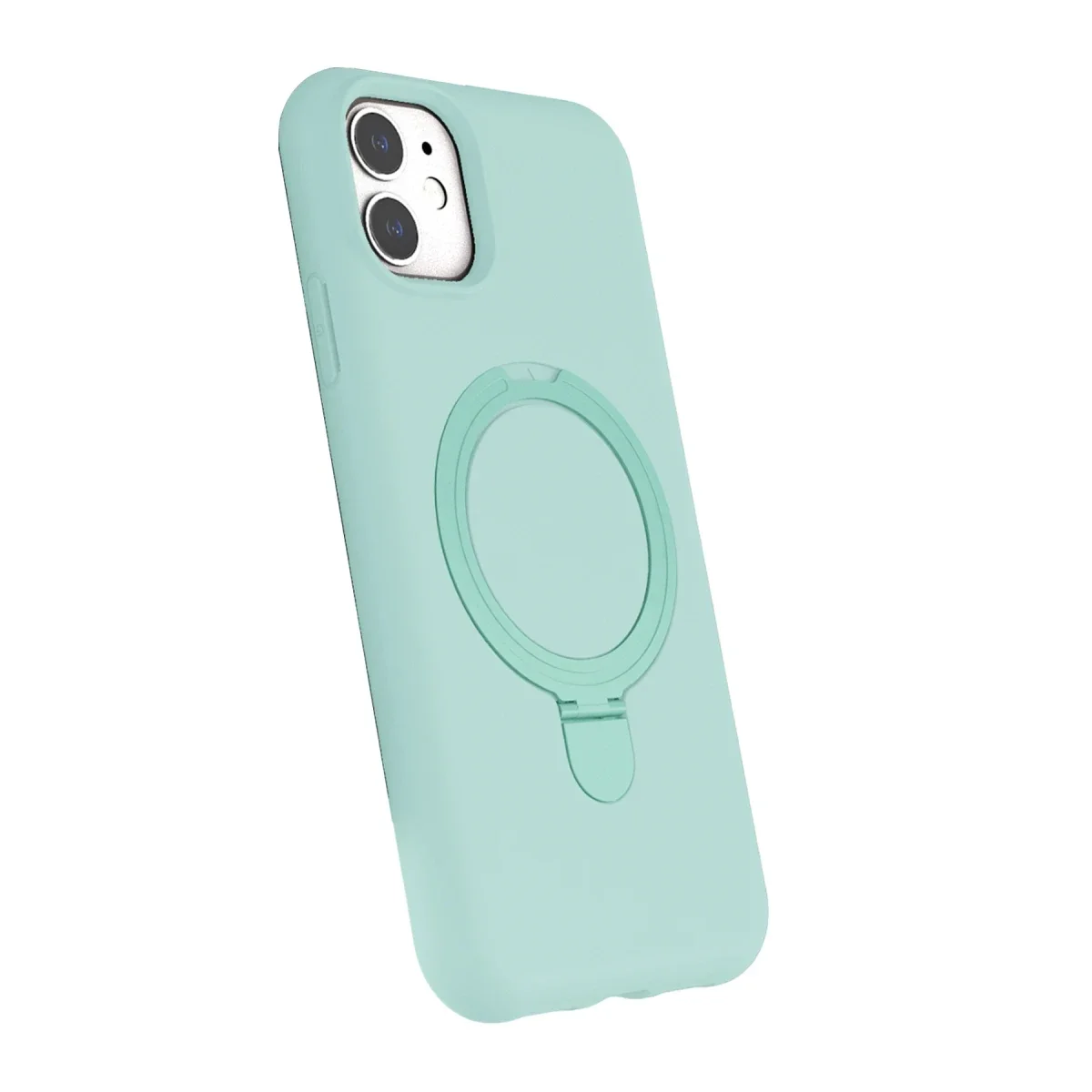 Apple iPhone 11 Regal Magsafe Standlı Kapak - Su Yeşili görsel 2