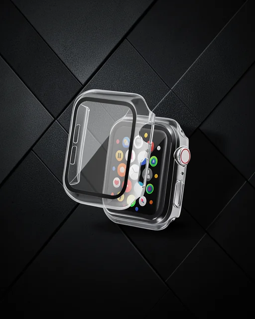 Apple Watch 38mm Camlı Kasa Ekran Koruyucu - Şeffaf