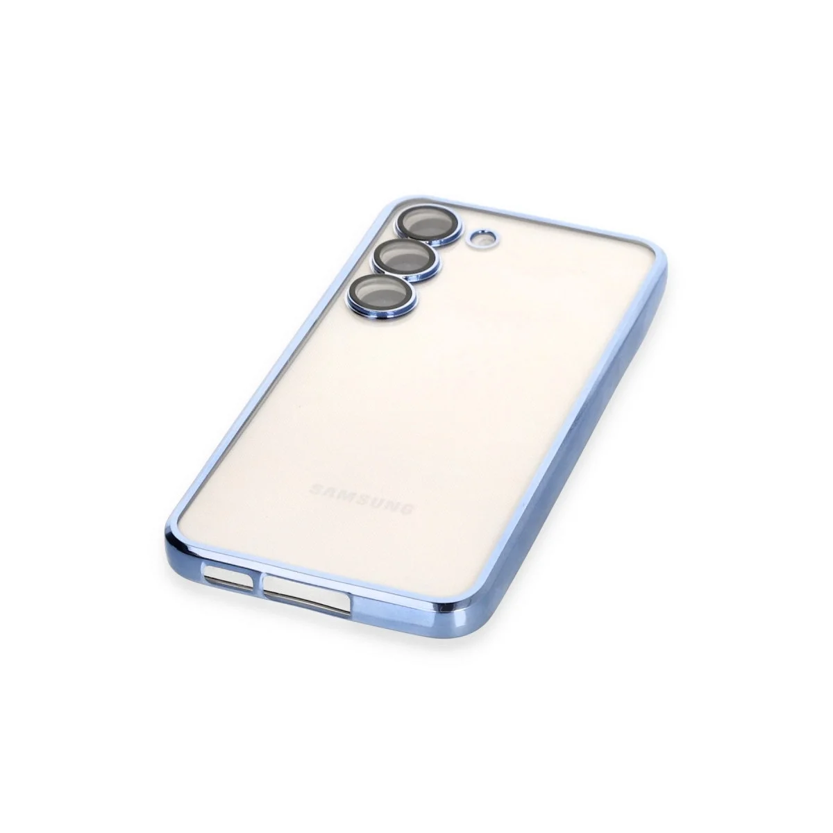 Samsung Galaxy S24 Kılıf Razer Lensli Silikon - Açık Mavi görsel 4