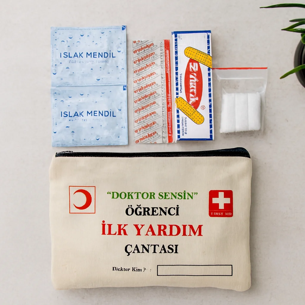 Bez Çantalı 19 Parça Öğrenci İlk Yardım Seti