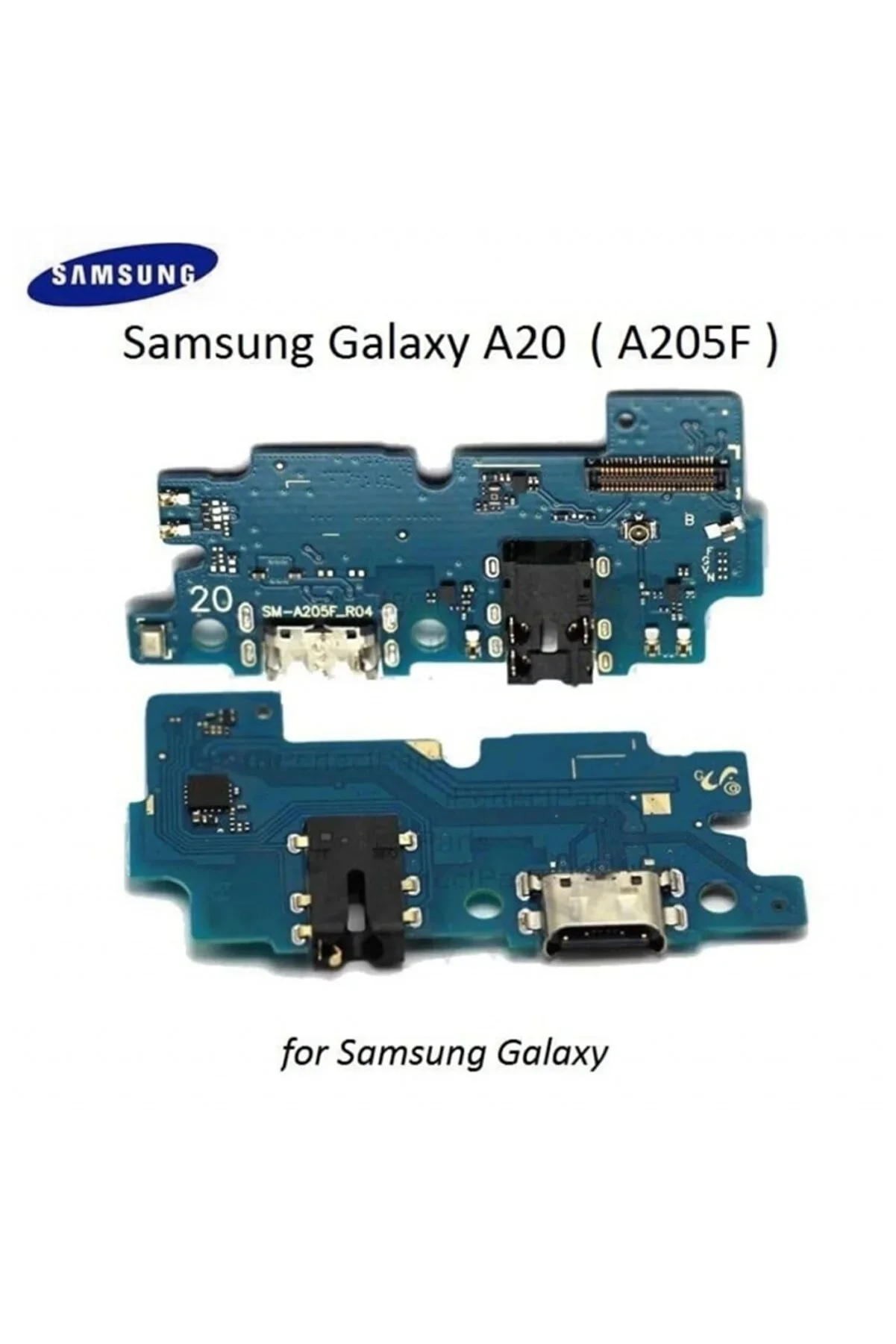 Galaxy A20 ( A205f ) Şarj Kulaklık Soket Mikrofon görsel 3