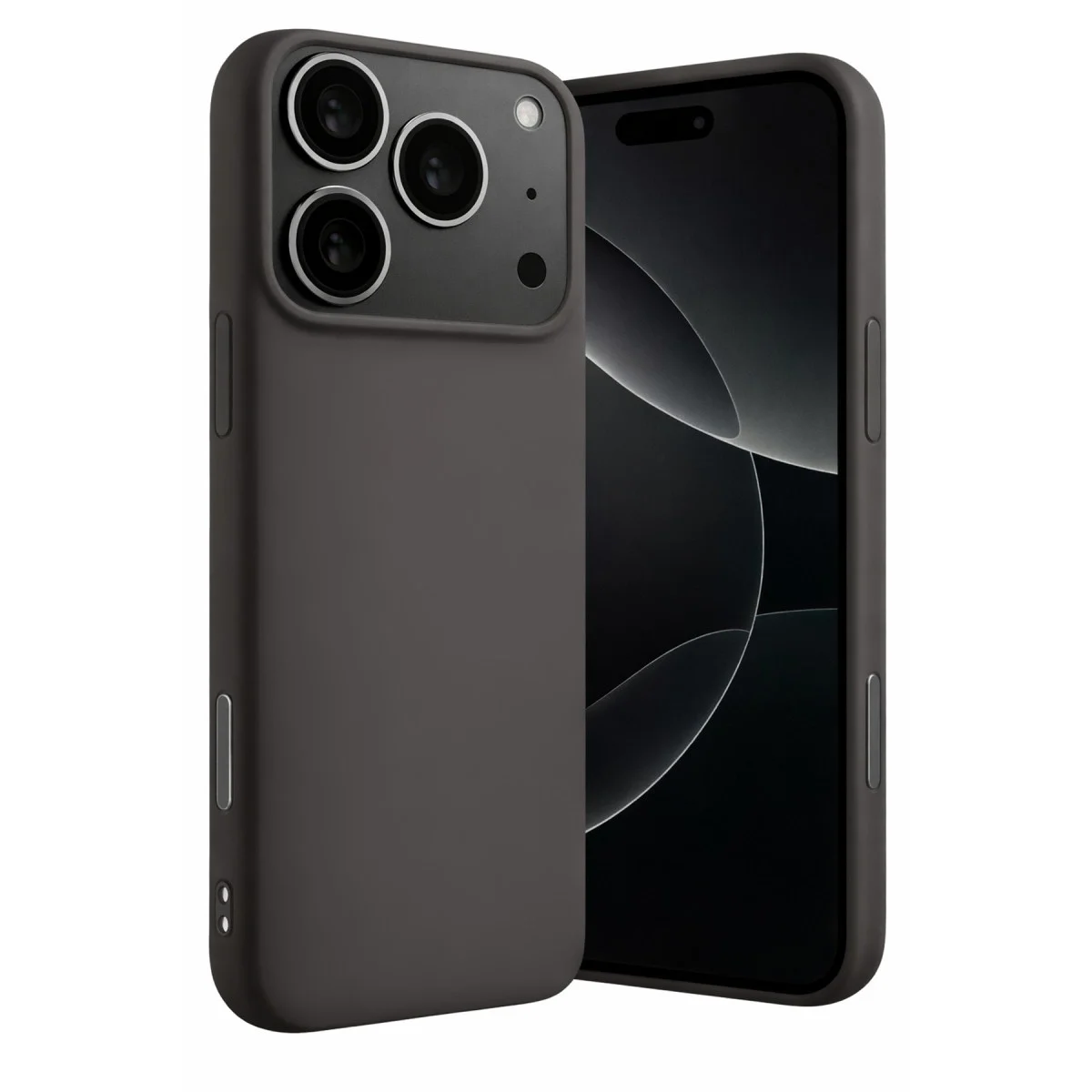 Apple İphone 17 Pro Max Nano İçi Kadife Silikon - Gri