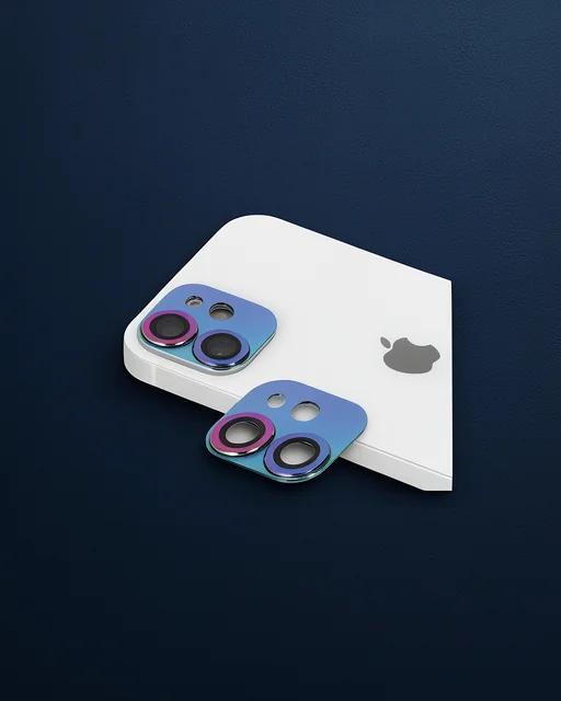 Apple İphone 11 Pers Alüminyum Kamera Lens - Rainbow