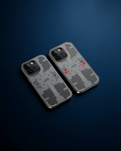 Apple İphone 14 Pro Kılıf Mekanik Bumper Kapak - Siyah