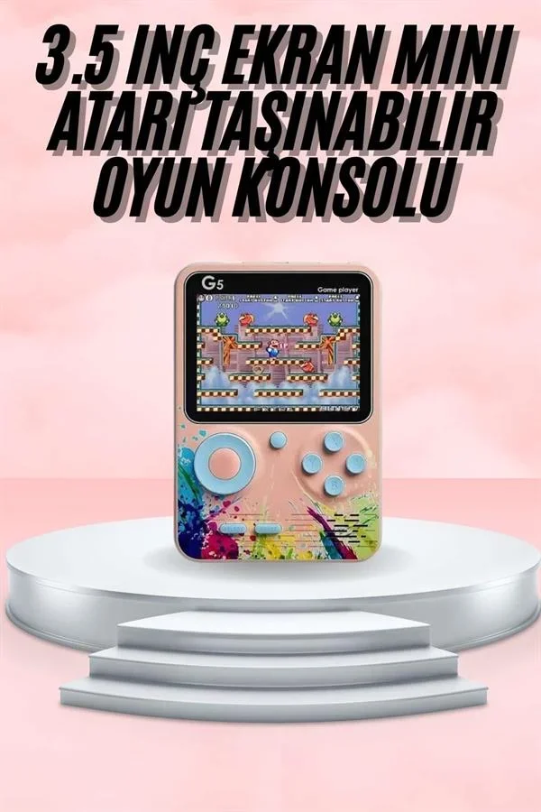 3.5 İnç Klasik Retro LCD Ekran 500 Oyunlu Oyun Konsolu Taşınabilir görsel 2