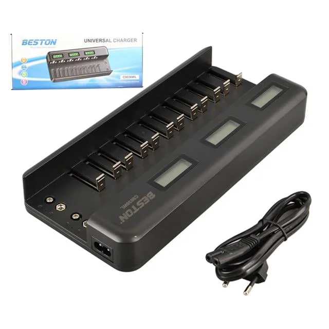 Beston C9036wl AA/AAA/9v/C Boy/Dboy/Ni-Mh/Ni-Cd/9v/Lityum Pil Lcd Ekranlı Hızlı Şarj Cihazı görsel 3