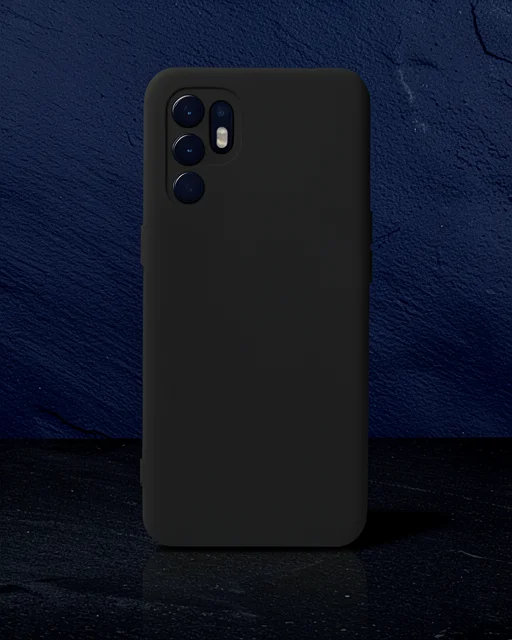 Oppo Reno 6 Kılıf Nano İçi Kadife Silikon - Siyah