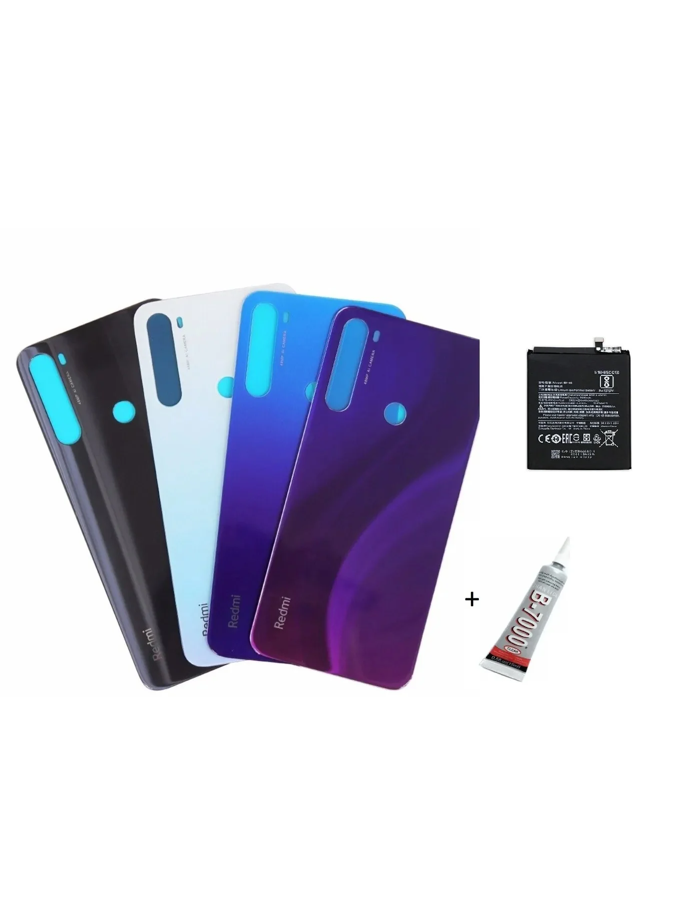 REDMİ NOTE 8 Uyumlu ARKA BATARYA KAPAĞI,BATARYA V görsel 2
