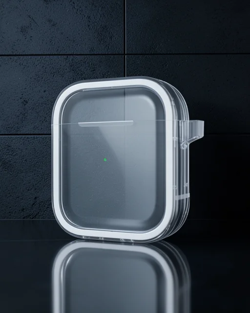 Apple Airpods 4 (4.nesil) Shiny Şeffaf Kılıf - Beyaz